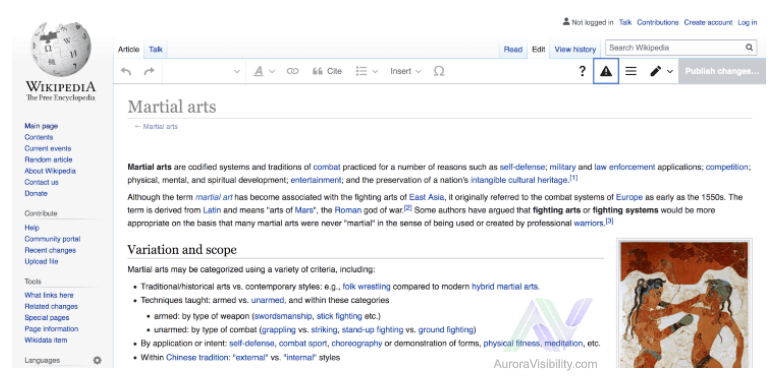 edit wikipedia